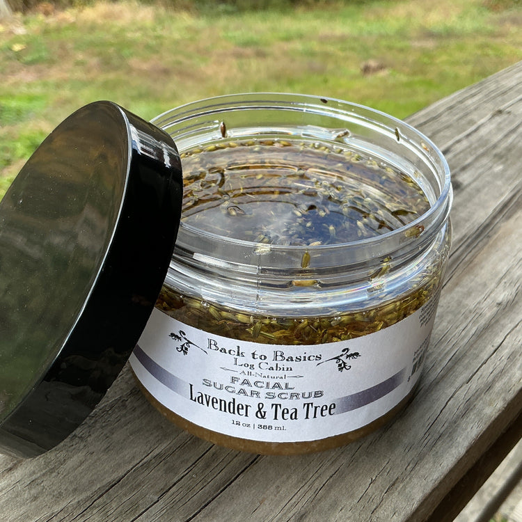 Jar of natural product with a label on a wooden surface outdoors